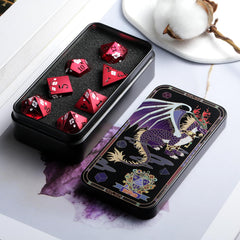 DNDND Matt Red Flower D10 die; percentile options for detailed outcomes.