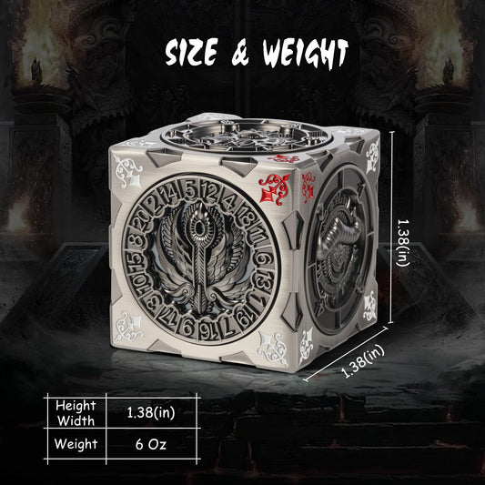DNDND Mind Flayer face spinner cube delivers immersive dice action at the table.
