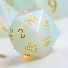 DNDND Opal D20 die featuring opal beauty on every face