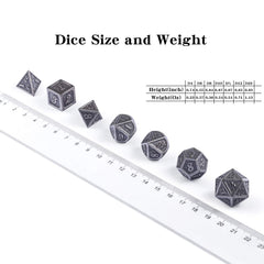 DNDND polyhedral dice arrangement ideal for Dungeons and Dragons campaigns