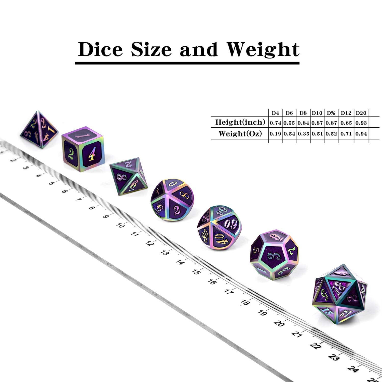 DNDND purple metal D12 die featuring balanced weight and striking design