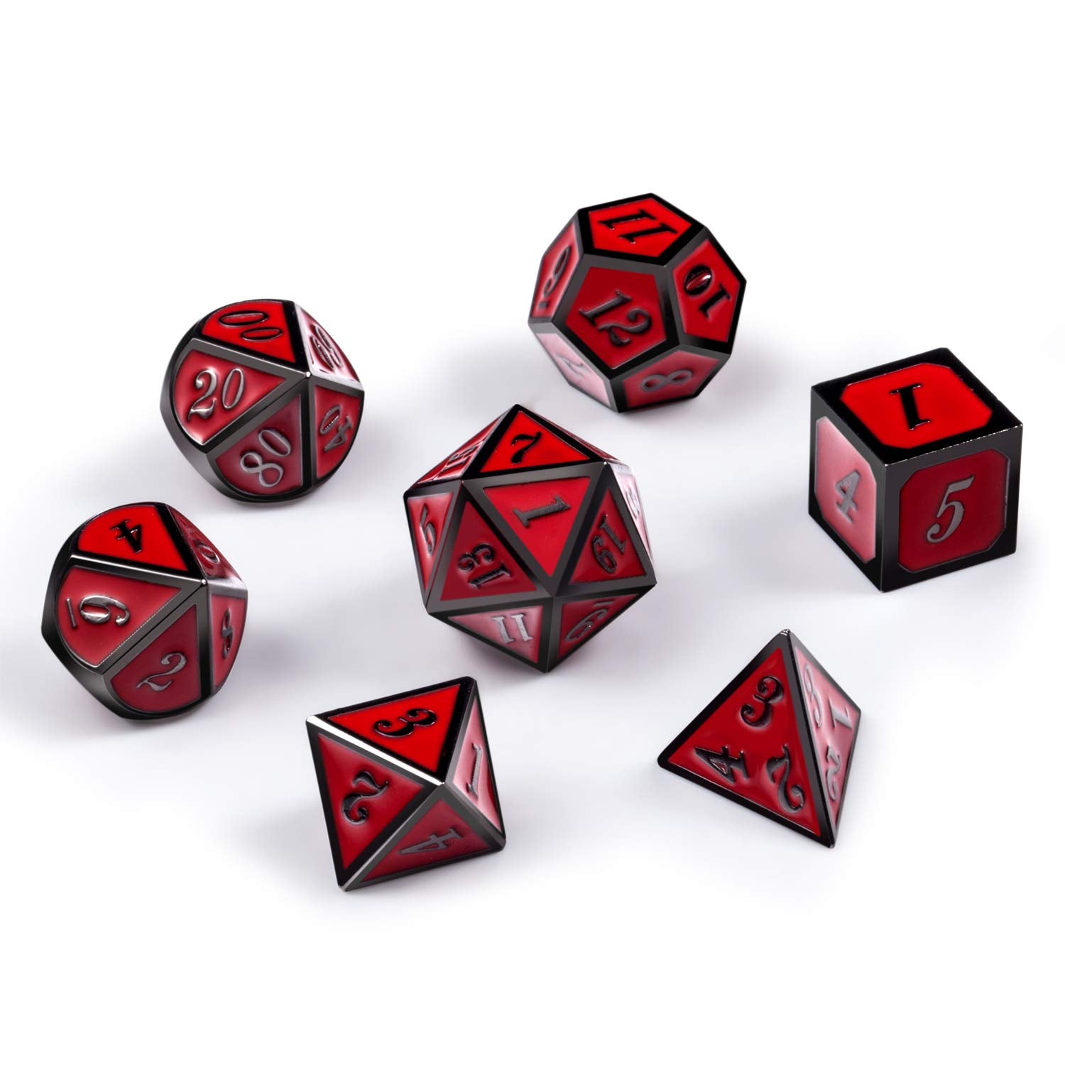 DNDND red D20 die with large readable numbers for quick rolls.