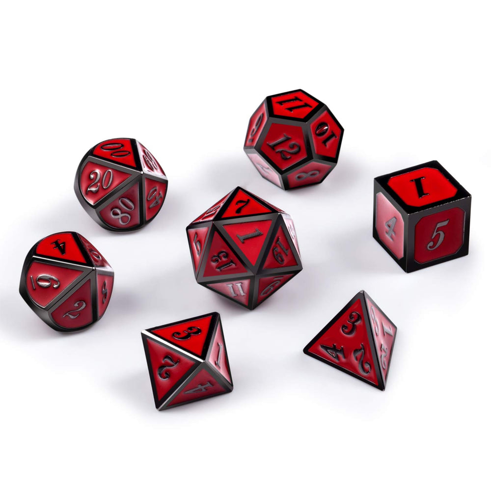 DNDND red D20 die with large readable numbers for quick rolls.