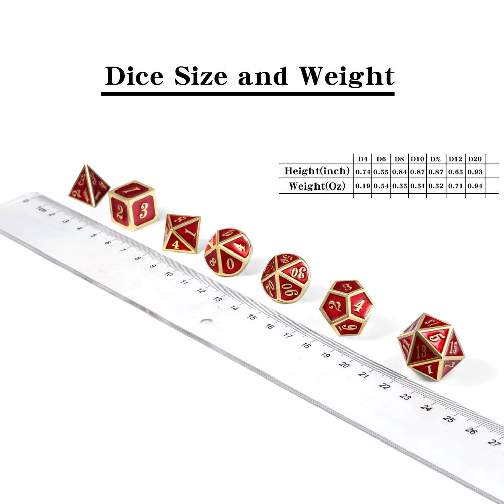 DNDND ruby red D8 die with metallic shine and crisp facets.