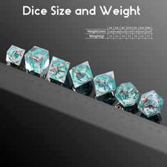 DNDND Shinny liquid core sphere visible inside a die