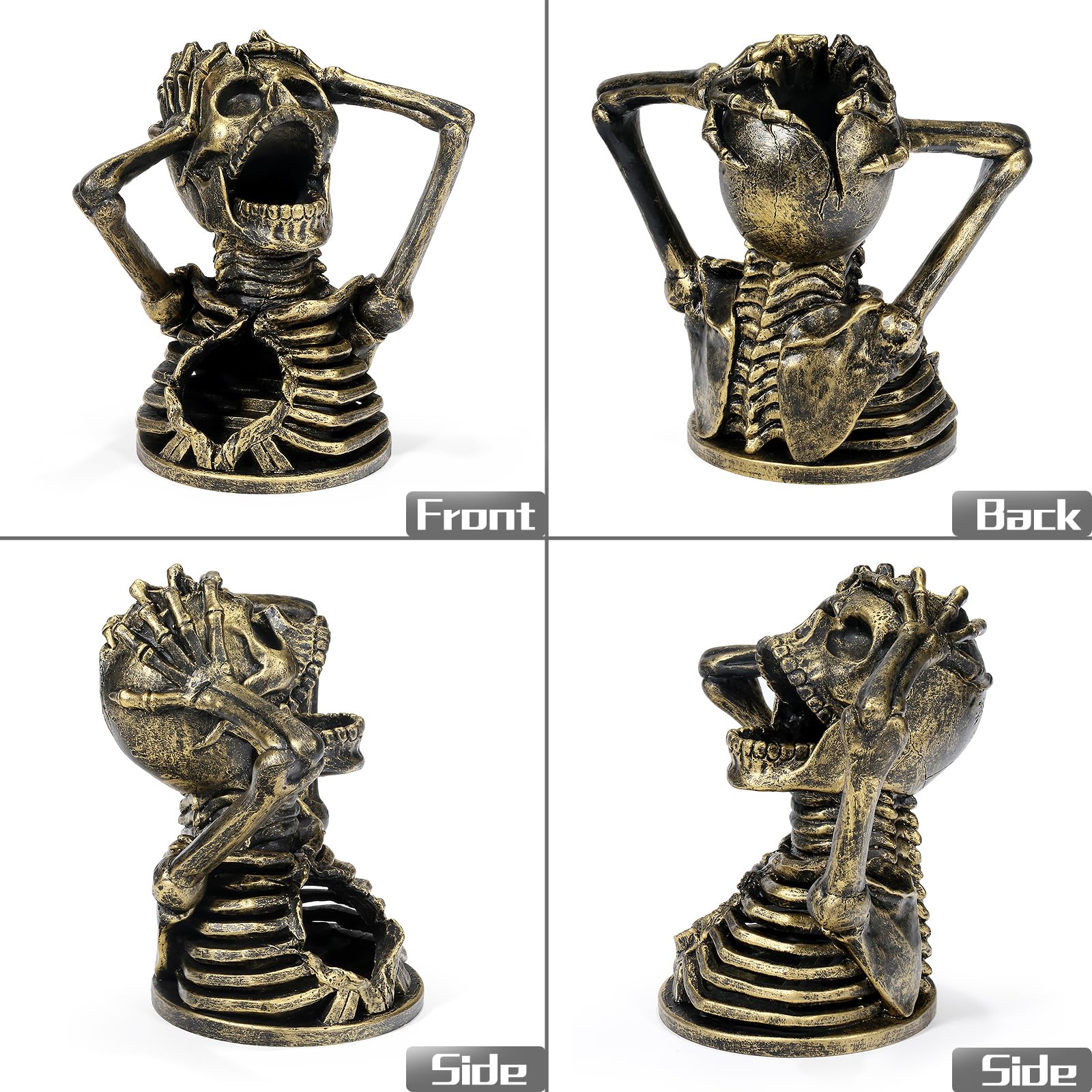 DNDND copper skull dice tower on a tabletop during D&D gameplay