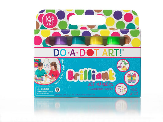 Do A Dot Art! 6-pack markers offer brilliant colors for open-ended play