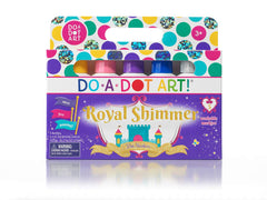 Do A Dot Art! 5-pack shimmer markers bottles with washable ink for quick, clean art.