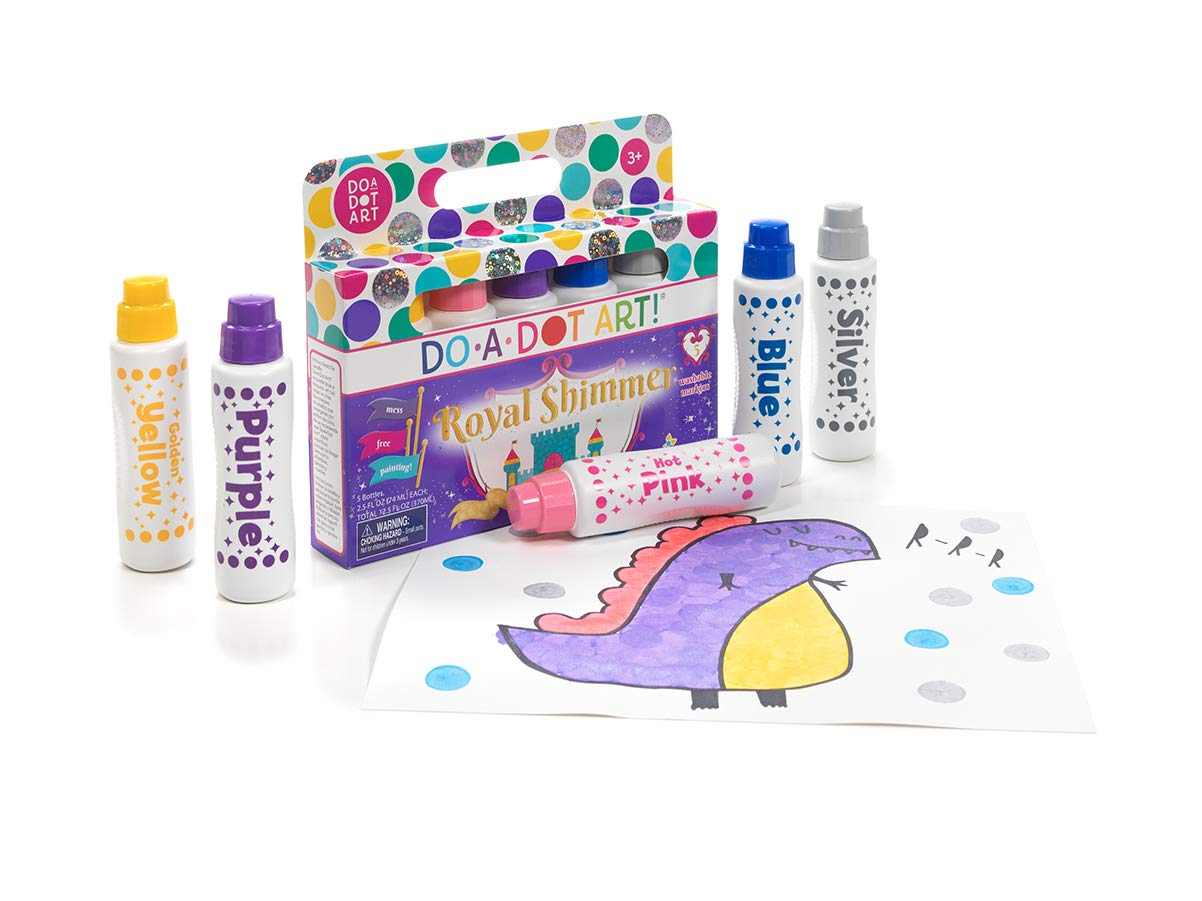 Do A Dot Art! shimmering dots on paper showcase bold colors and clean lines.