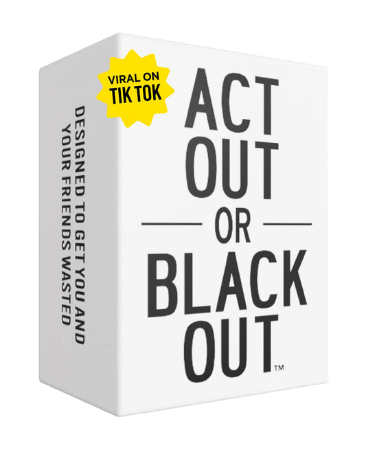 Do or Drink act out or black out prompts on cards for lively party entertainment.