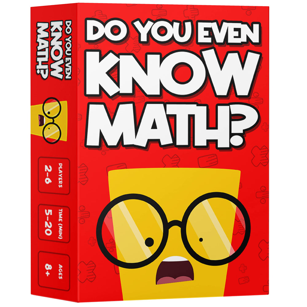Do You Even Know Math? game card draw scene highlights quick mental math practice.