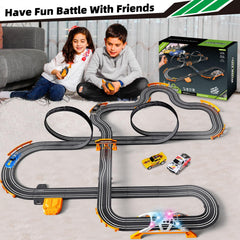 Dobindrich slot car track pendulum adds interactive motion for extra challenge.