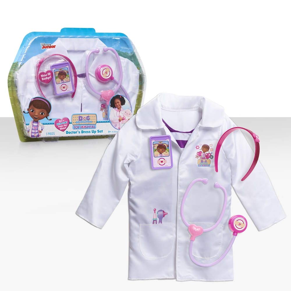 Doc McStuffins doctors dress-up set with coat and stethoscope for imaginative play
