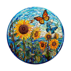 DOCRAGI sunflower stained glass puzzle for calm focus and decorative appeal