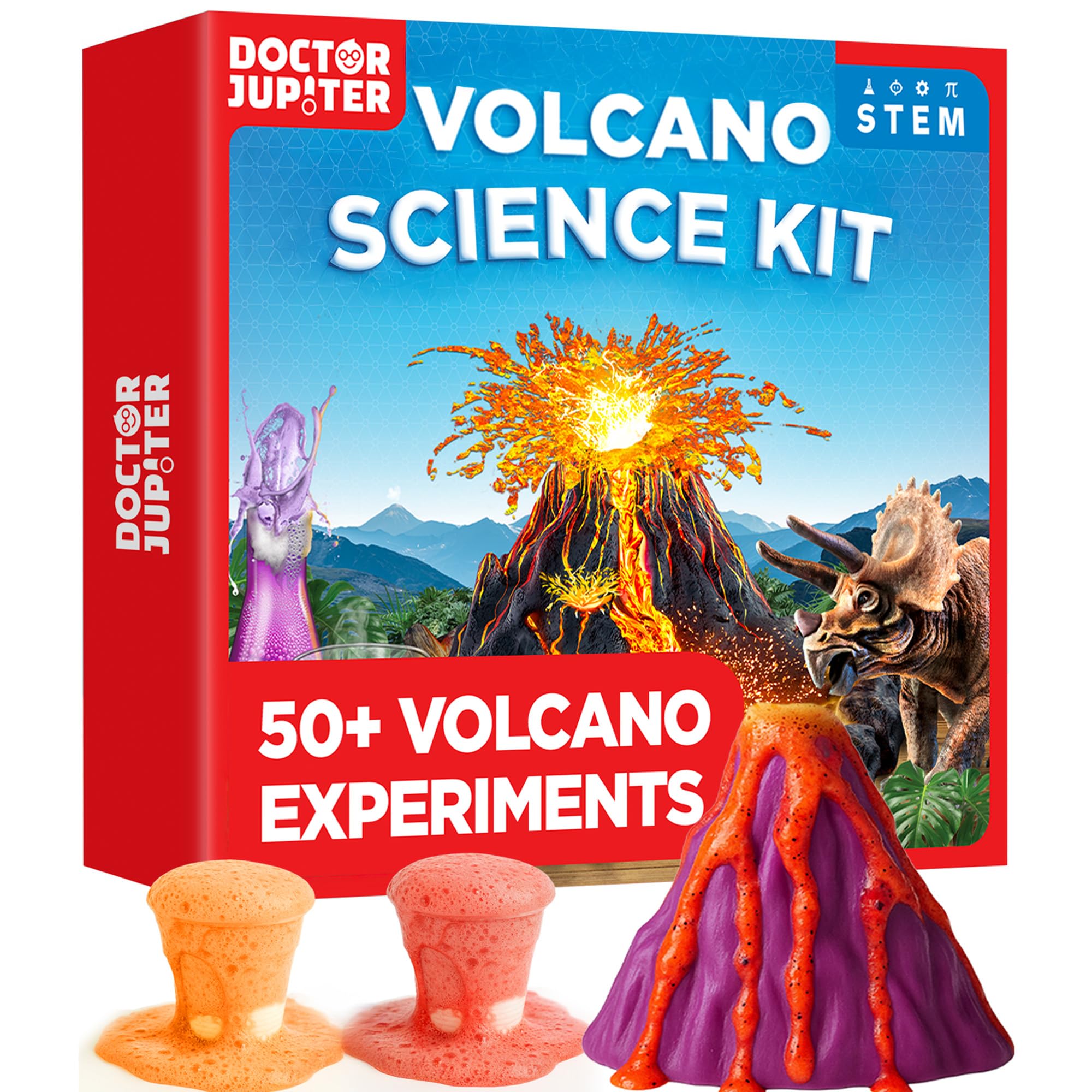 Doctor Jupiter erupting volcano kit cover, ideal gift for curious kids