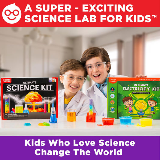 Explosive reactions experiments from the Doctor Jupiter set illustrating colorful chemistry effects.