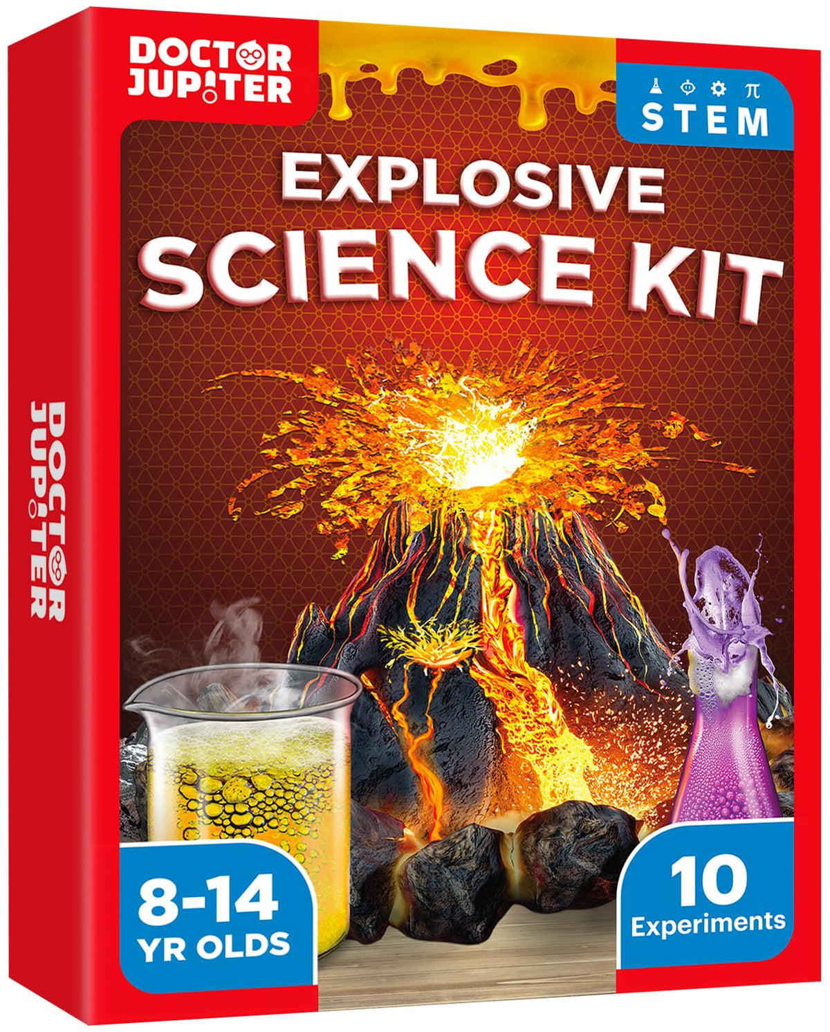 Doctor Jupiter Explosive Science Kit contents showcase 10 experiments for hands-on learning