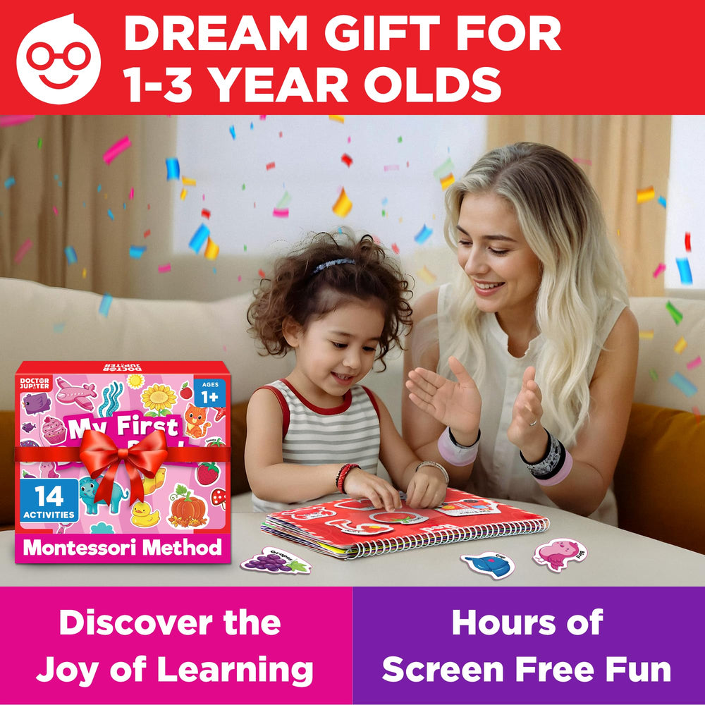 Doctor Jupiter busy book makes a screen-free gift for toddlers.