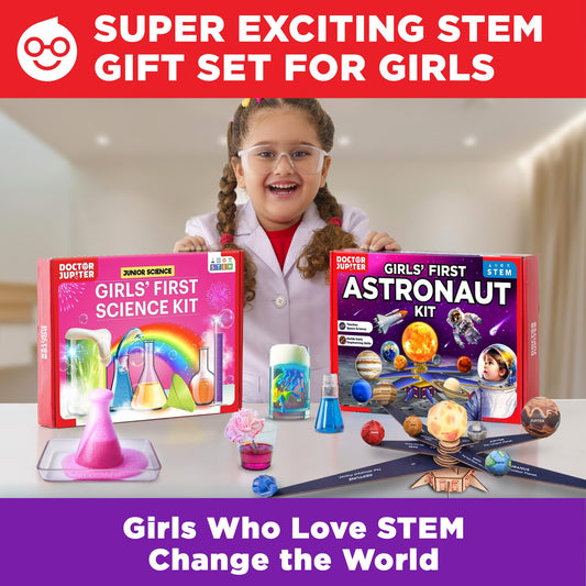 Doctor Jupiter Girls Astronaut Kit invites space exploration with engaging experiments and projects.