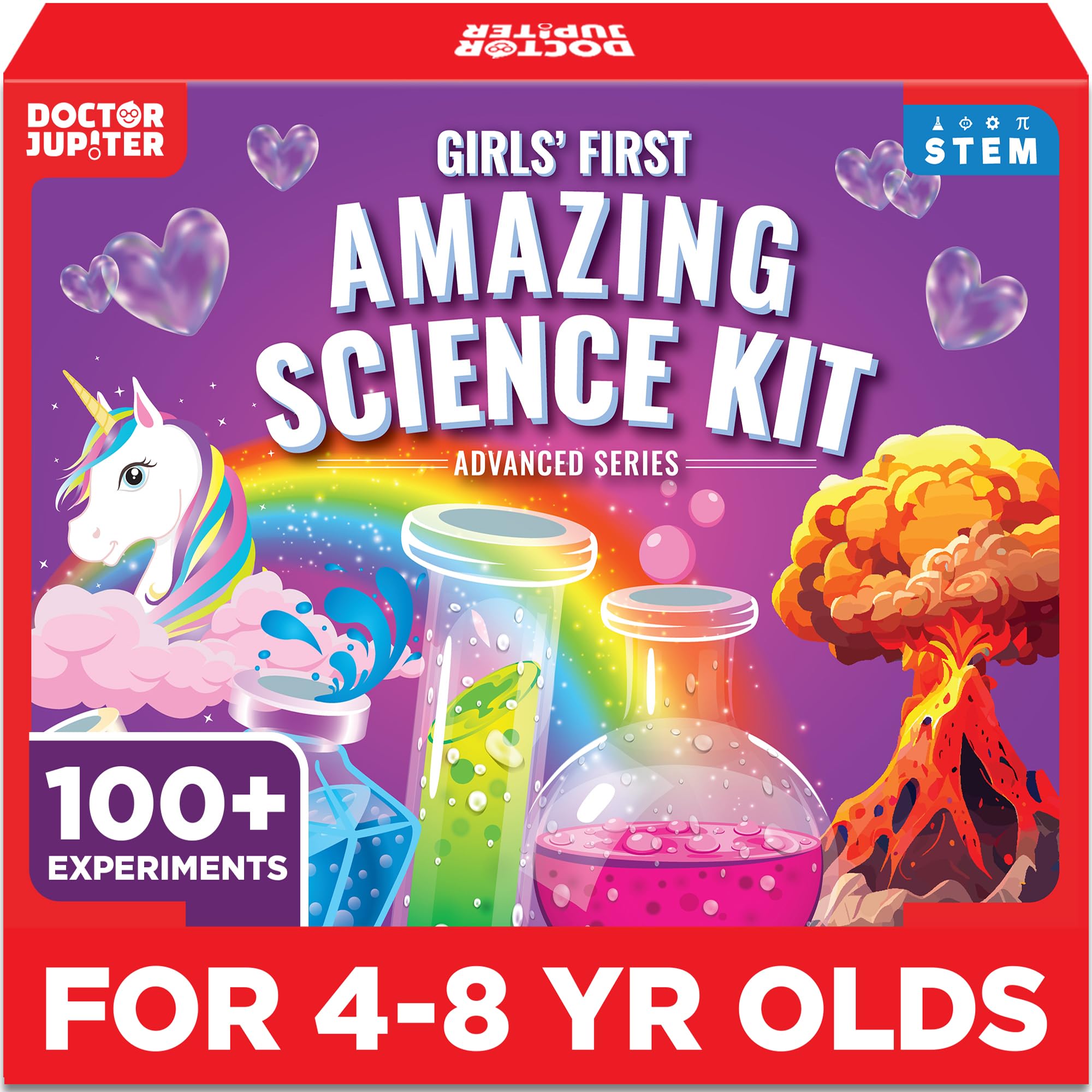 Doctor Jupiter Girls' First Amazing Science Kit overview showing a colorful science set for curious kids.