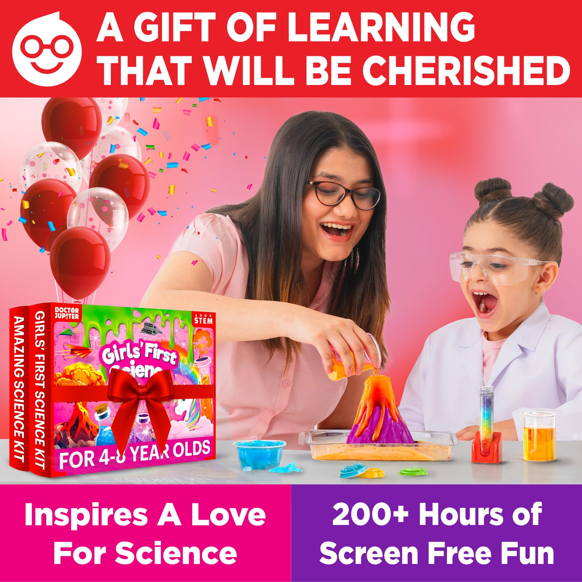 Doctor Jupiter Girls’ First Science Gift Set makes a thoughtful birthday gift for budding scientists.