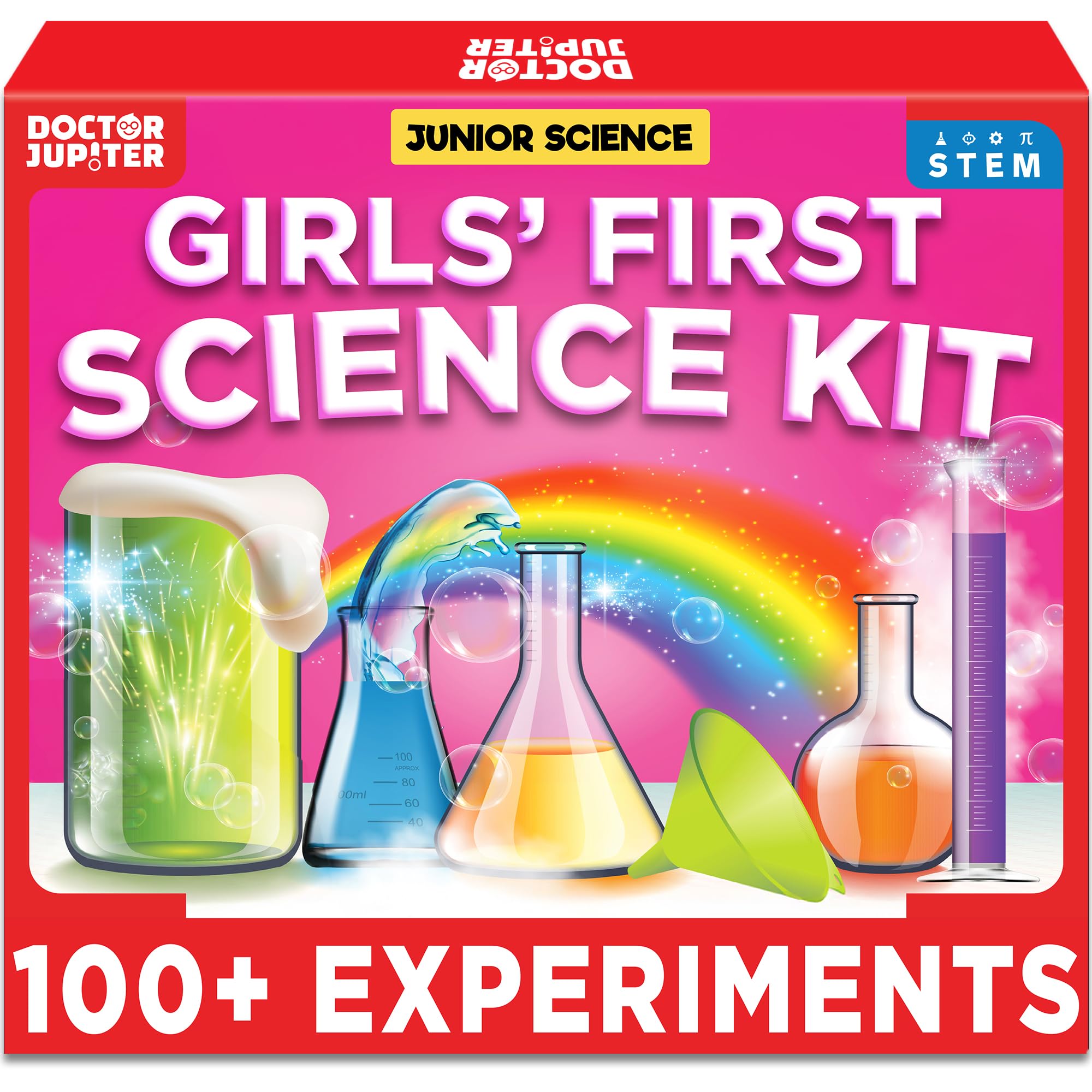 Doctor Jupiter Girls' First Science Kit package enhances curiosity with 100+ experiments.