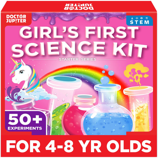 Doctor Jupiter Girls' First Science Kit unicorn experiments spark curiosity and hands-on learning.