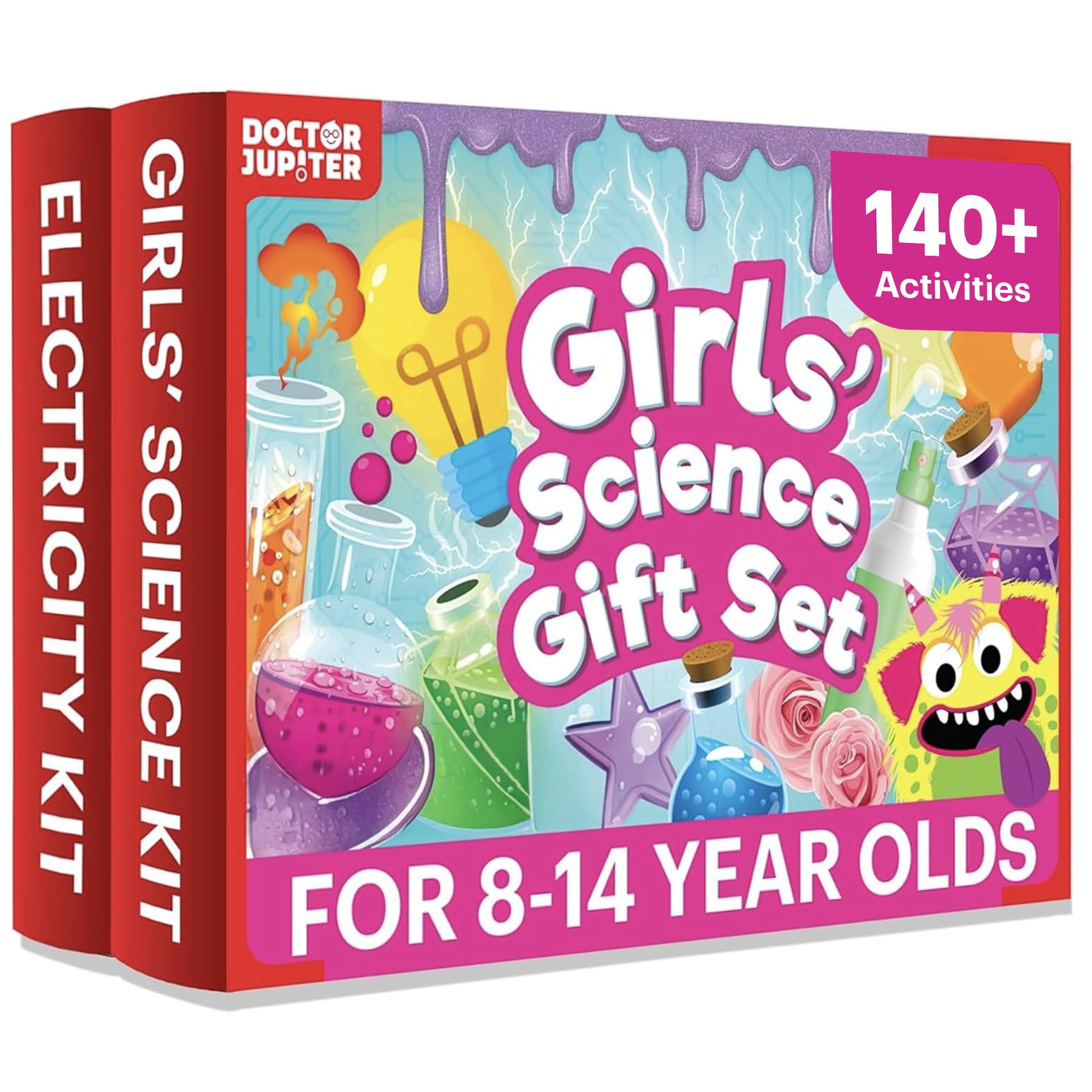 Doctor Jupiter Girls Gift Set with Ultimate Science Kit box for curious learners and age-appropriate experiments.