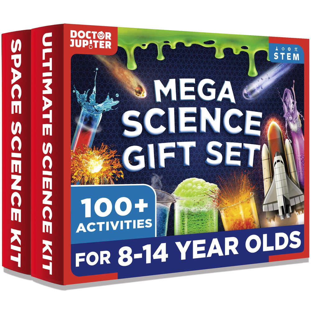 Doctor Jupiter Mega Science Gift Set contents invite hands-on learning for curious kids.