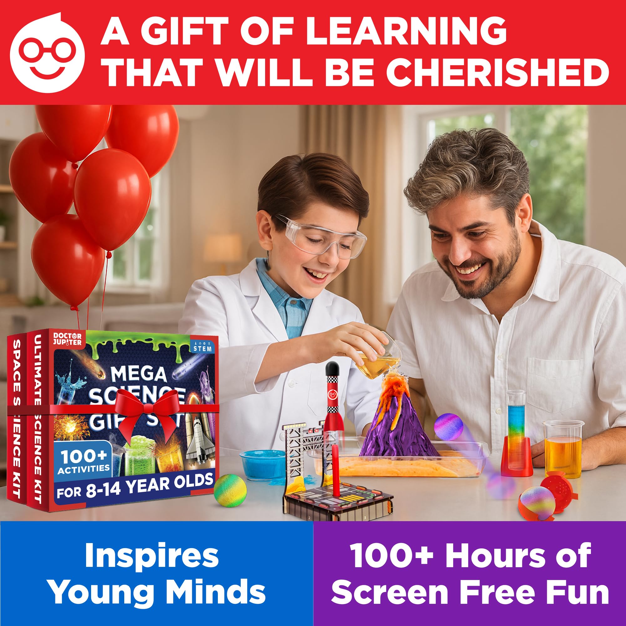 Doctor Jupiter Mega Science Gift Set safety-first tools ensure mess-free learning.