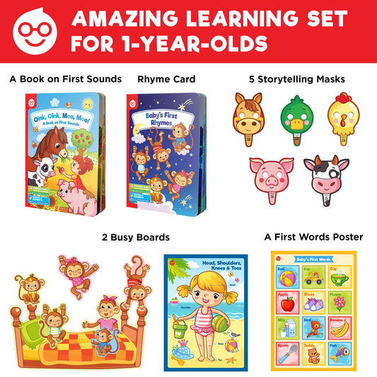 Doctor Jupiter Now I Am 1 animal masks set boosts imaginative play and story-telling.