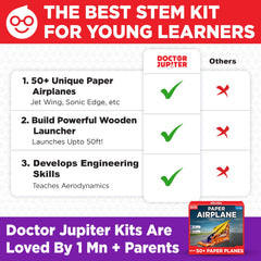 Safe, sturdy materials ensure kid-friendly play with Doctor Jupiter kit.