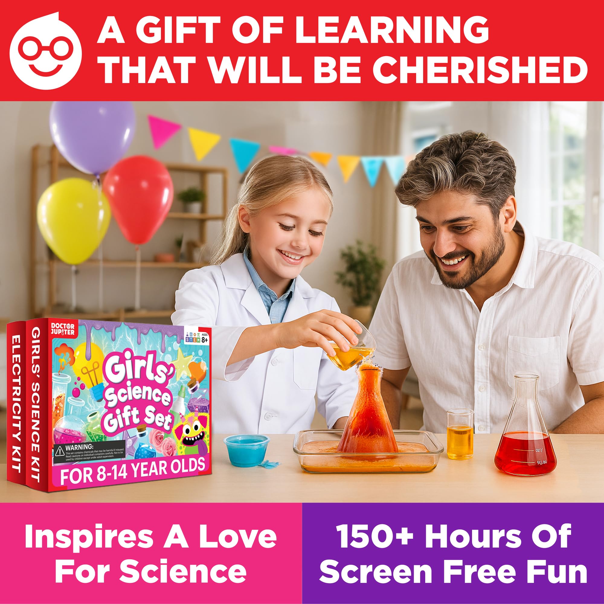 Doctor Jupiter safety standards badge signaling high-quality, kid-friendly science toys.