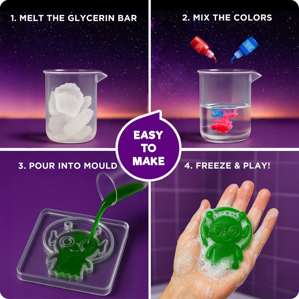 Color mixing adventure with Doctor Jupiter Space Super Soaps for creative play
