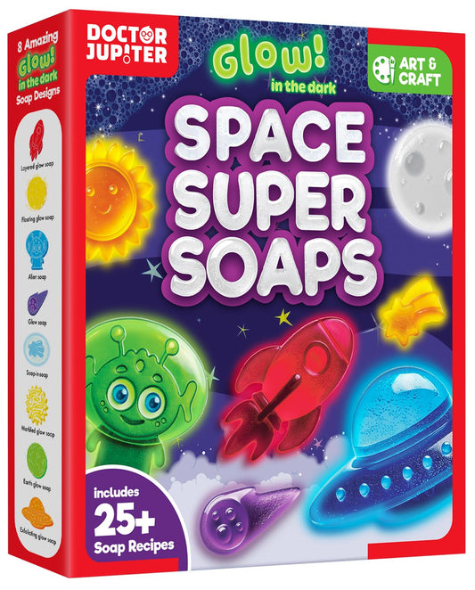 Doctor Jupiter Space Super Soaps glow aliens soaps with vivid colors for bath time fun
