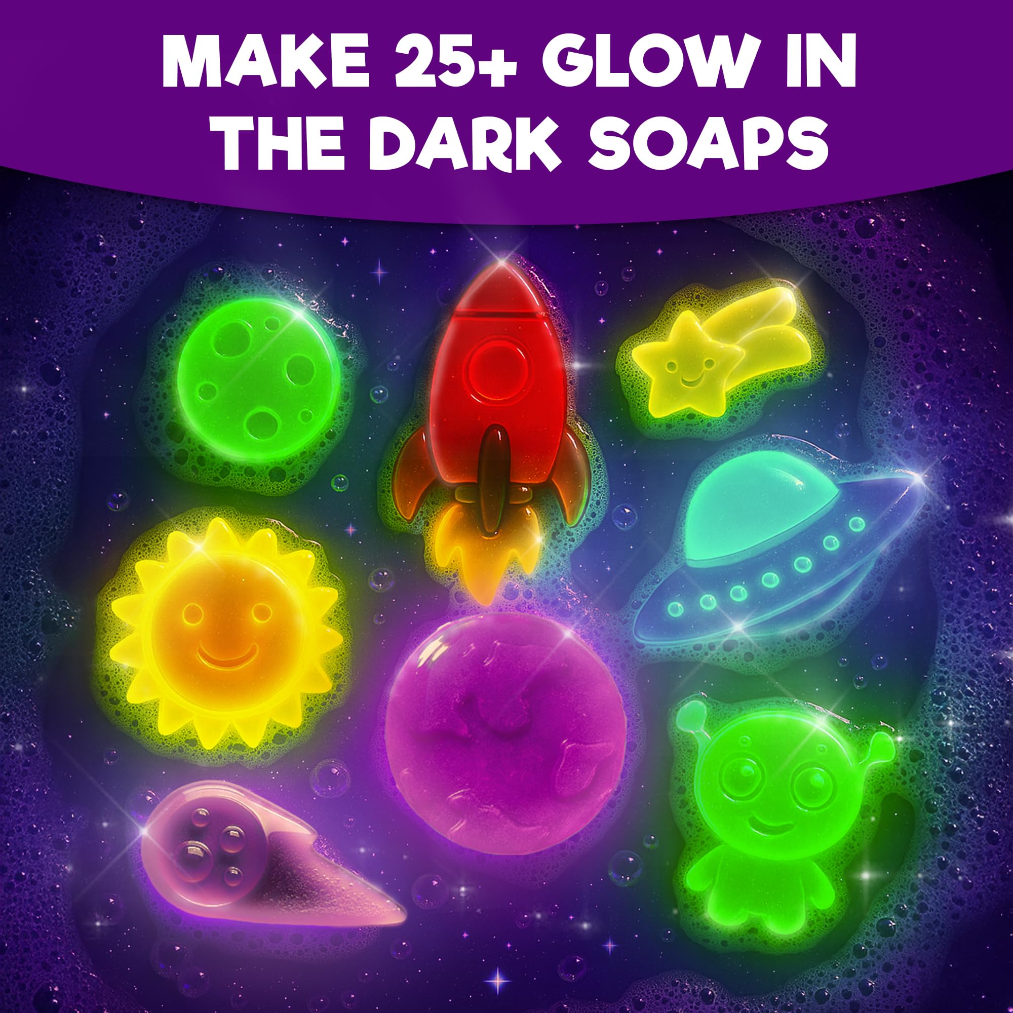 Shimmering shooting stars soaps from Doctor Jupiter Space Super Soaps