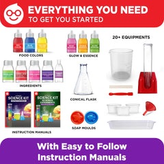 Doctor Jupiter Ultimate Science Kit leak-proof bottles keep materials organized and mess-free during experiments.
