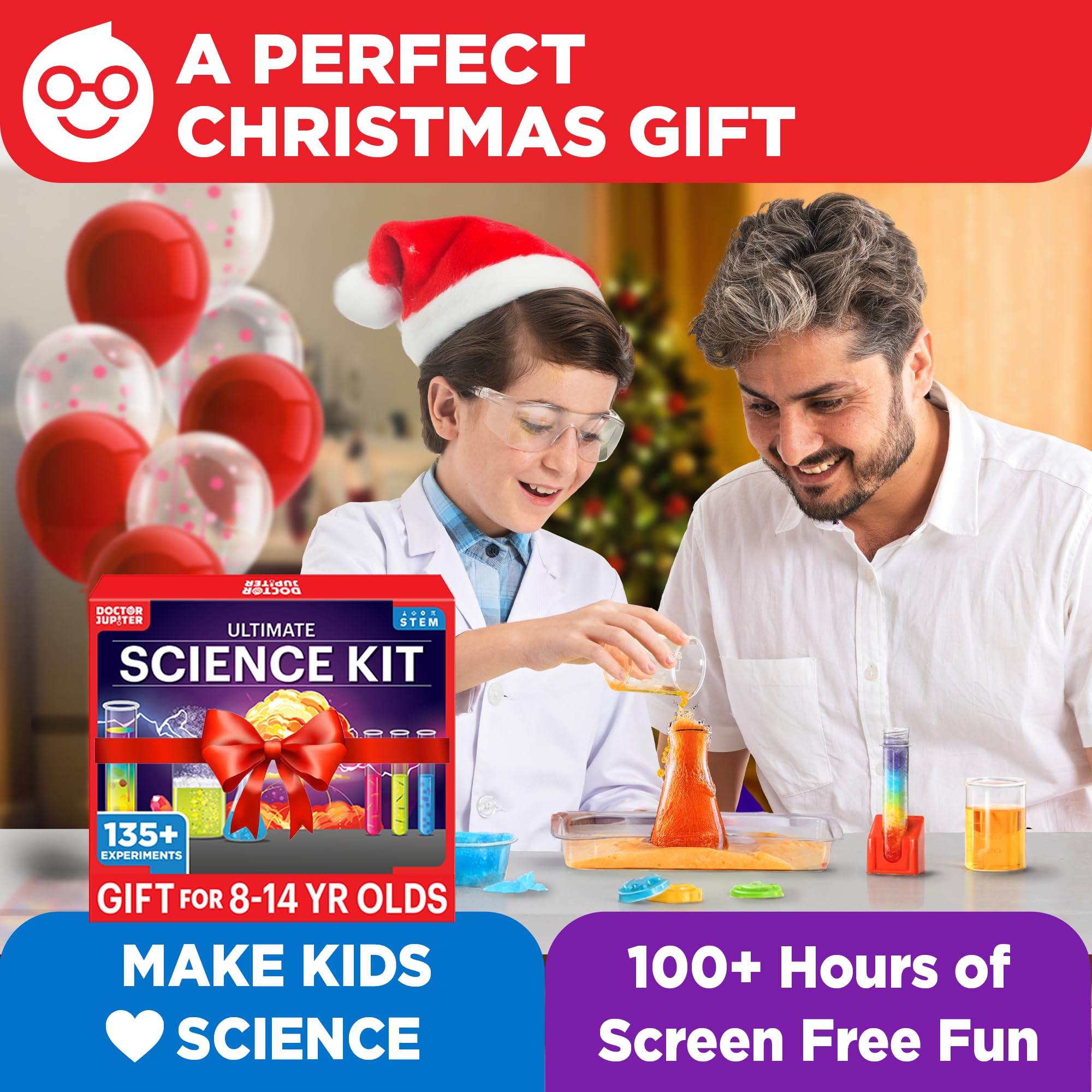 Doctor Jupiter Ultimate Science Kit tabletop lab setup for engaging at-home science sessions.