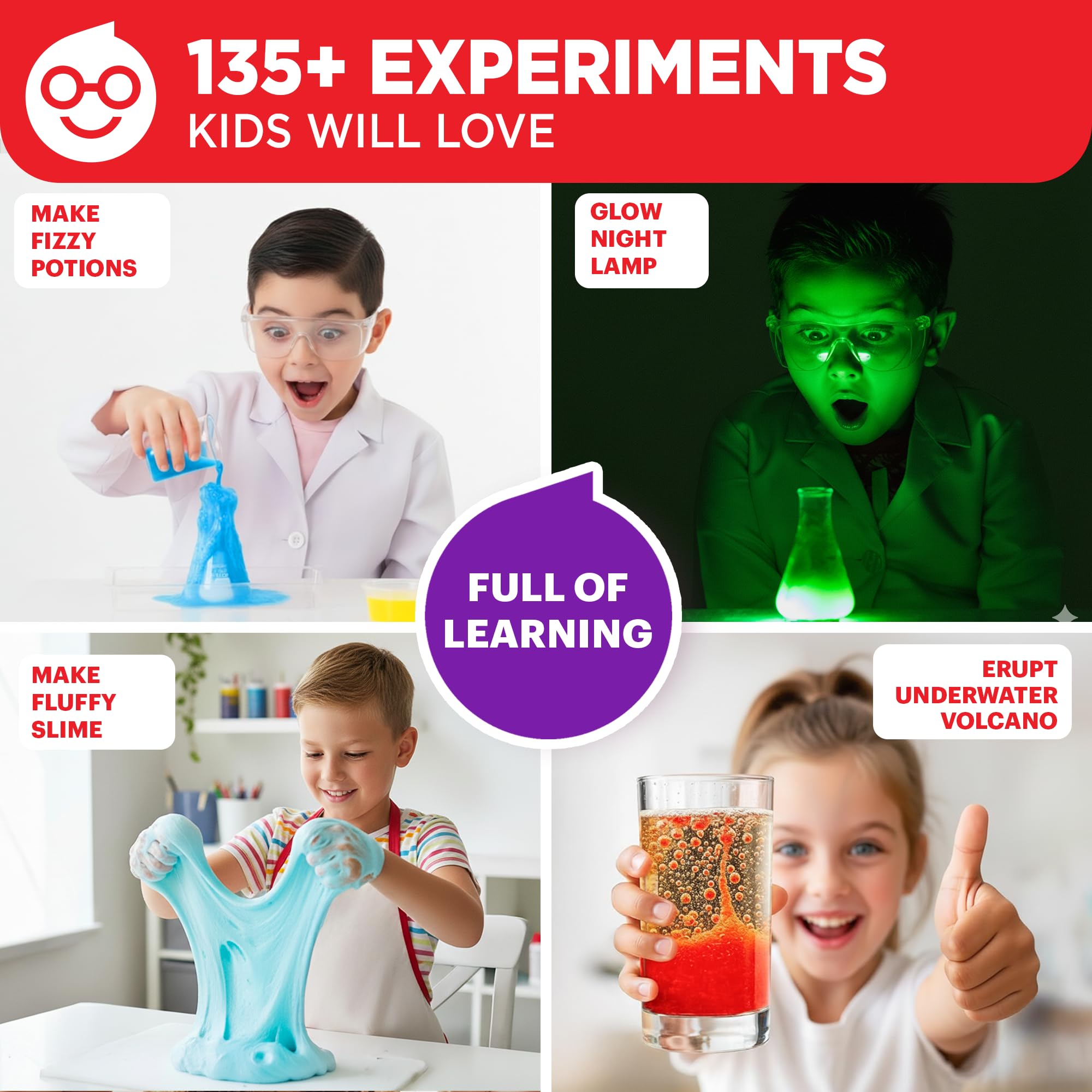 Doctor Jupiter Ultimate Science Kit underwater volcano setup inspires observation and scientific thinking.