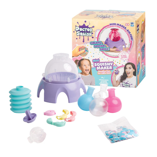 Doctor Squish Mini Squishy Maker balloons ready for at-home squishy crafting.