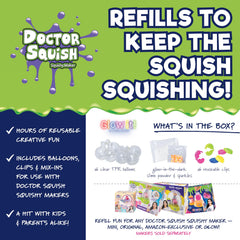 Doctor Squish Neon glow powder for luminous squishy effects.