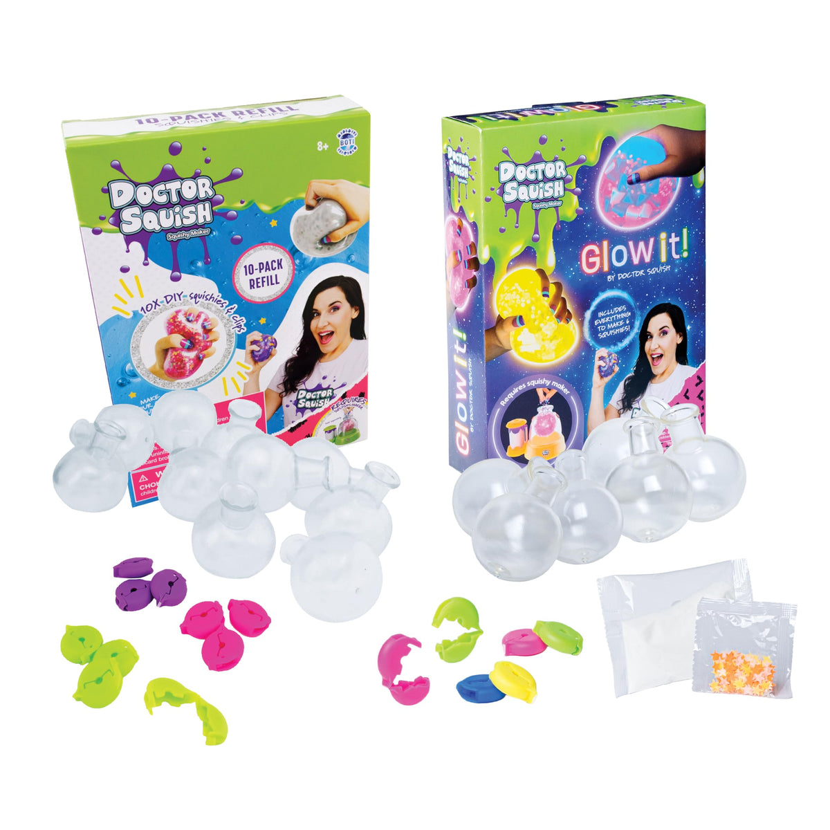 Doctor Squish standard refill pack for vibrant color blends and creative squishy designs.