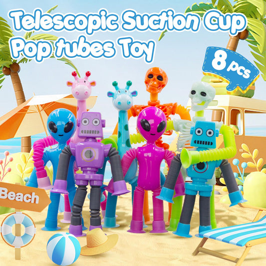 DoDoMagxanadu robot fidget pop toy with telescopic tubes for portable fun