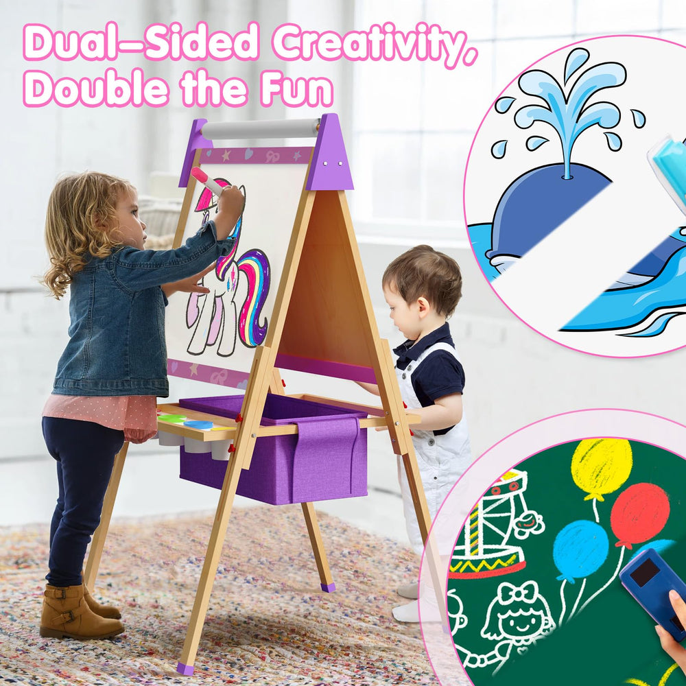 Doerpuz adjustable-height mechanism supports growth from toddler to older child.