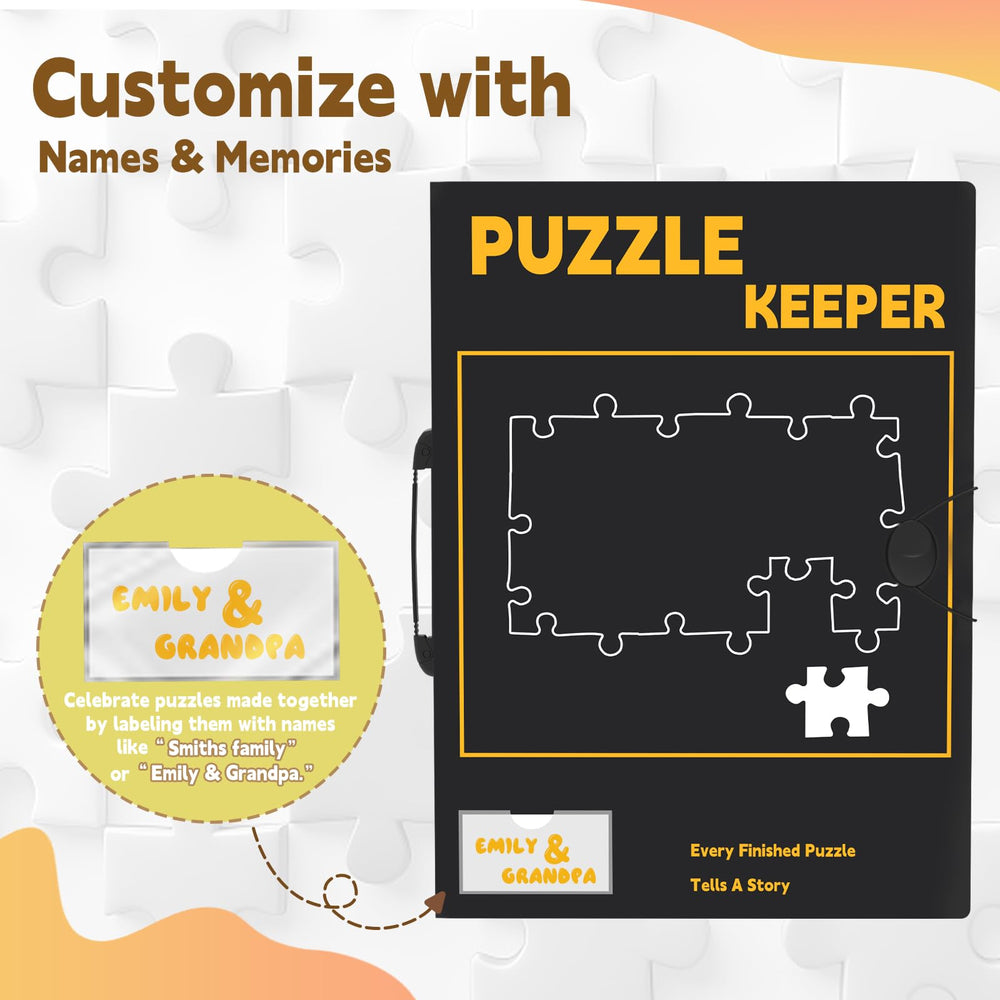 Doerpuz puzzle storage folder with ergonomic carrying handle for portability