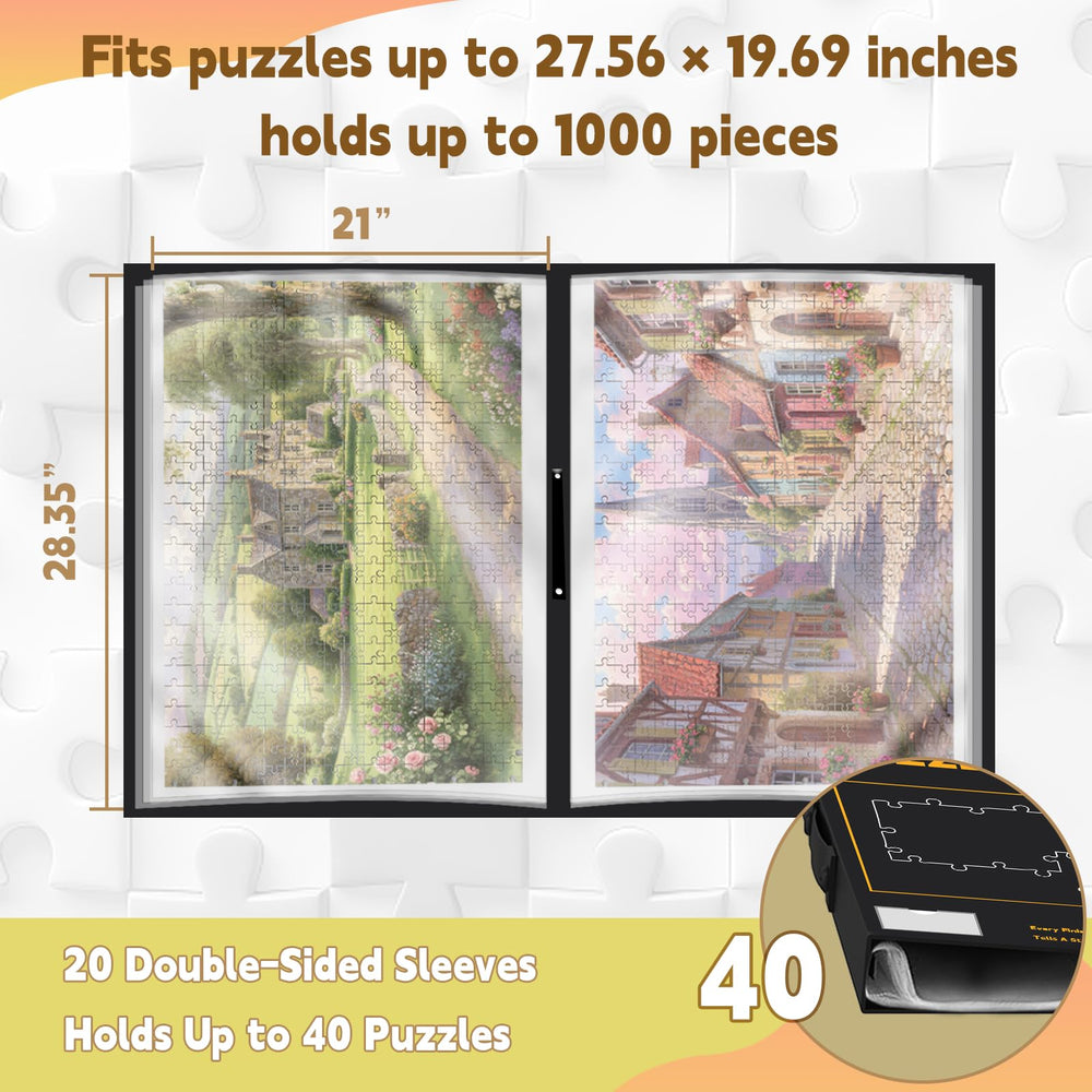 Doerpuz inner-page size 28.3 by 21 inches fits up to 1000-piece puzzles.