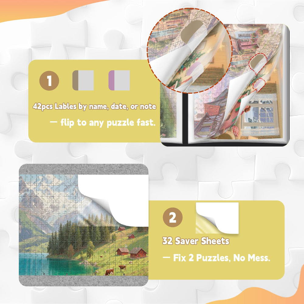 Doerpuz name card pocket for personalized puzzle cataloging