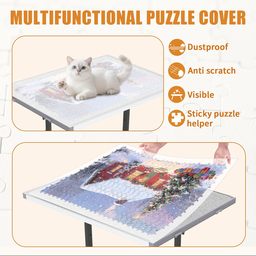 Doerpuz Puzzle Table doubles as a board game surface for family nights.