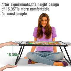 Doerpuz Puzzle Table with U-shaped legs enhances stability on any floor.