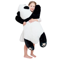 Doireum Giant Panda weighted plush pillow, front view, perfect for cozy hugs and decor.